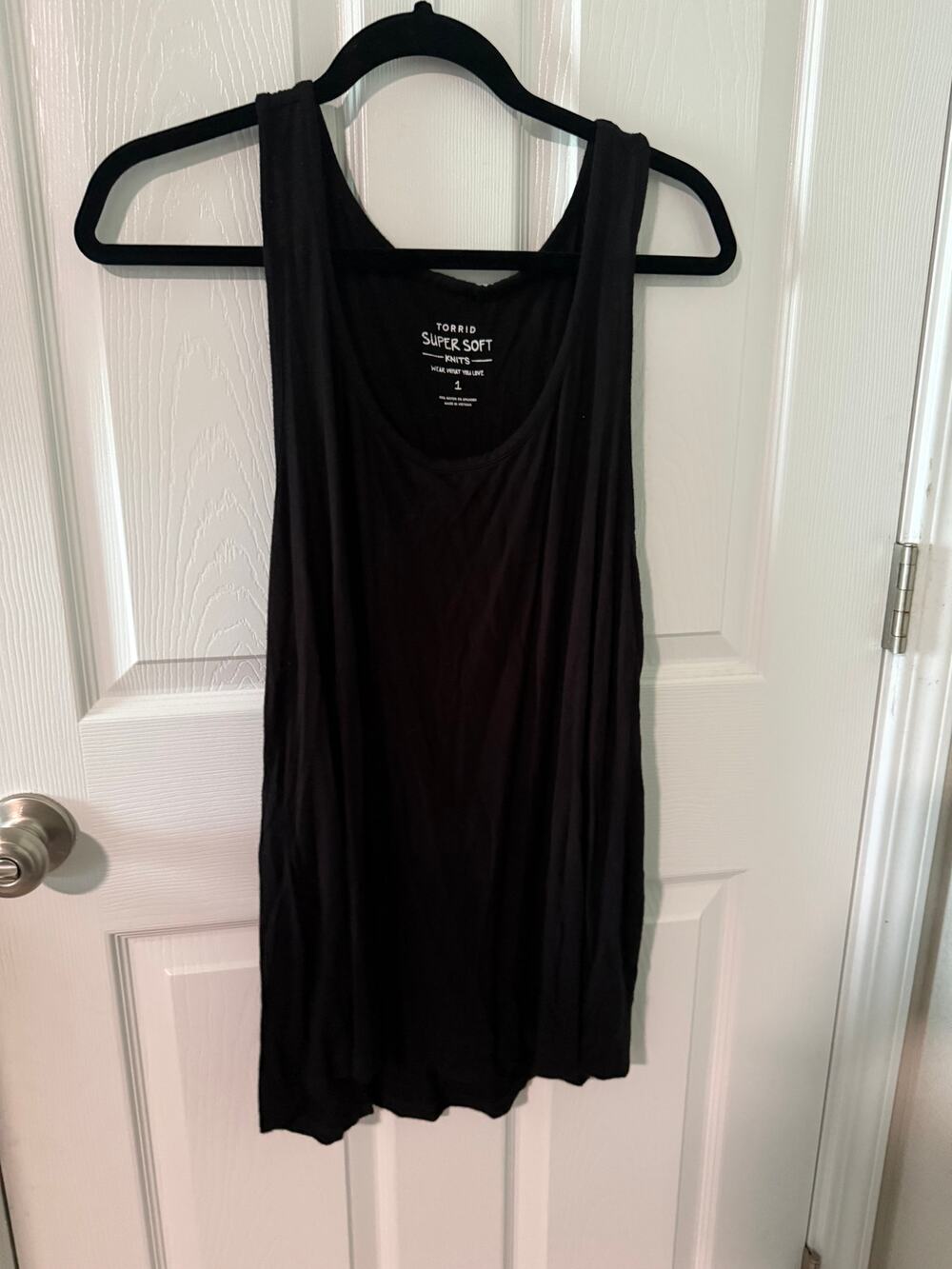 Torrid Super Soft Knits Black Tank Top Size 1